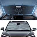 Autorder Windshield Sun Shade Umbrella for 2022-2025 2026 Toyota Corolla Cross Accessories,Upgraded Ice Crystal Material,Easy Setup Umbrella Sunshade for Car Windshield,100% Sun Blocking,Toyota Corolla Cross 2022-Present