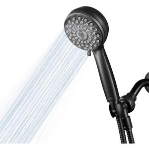 Waterpik High Pressure Hand Held Shower Head With Hose, PowerPulse Massage 7-Mode, Matte Black XPB-765ME
