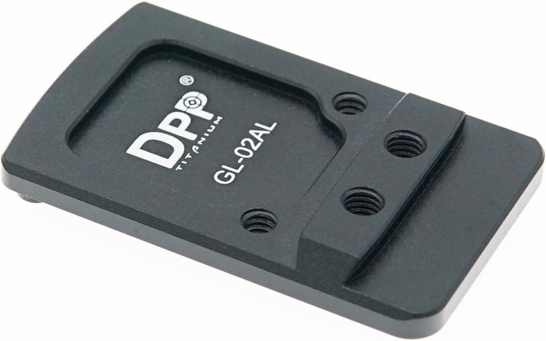 DPP Titanium Rear Sight Dovetail Mount Compatible with Glock Trijicon RMR/SRO&Holosun 407C507C/508T (Aluminum)
