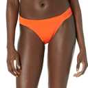 Amazon Essentials Women's Side Tab Bikini Swimsuit Bottom (Orange)