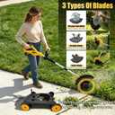 Cordless Lawn Mower (Tool Only), String Trimmer & Wheeled Edger Combo Kit