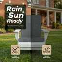 Outdoor Chair Cushions 20x20, Water-Resistant & Fade-Resistant, Patio Furniture Lawn Dining Chair Seat Replacement with High Back, Ties Zipper, Removable Cover, Set of 6, Dark Grey, 20" x 20" 6 Pack