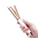 Atopskins Mini Travel Curling Iron 1 Inch - Dual Voltage (100V-240V) for Short Hair, Portable Ceramic Curling Wand with Constant 180° Heat, Fast Heating 30s (White)