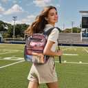 MAY TREE Clear Backpack Stadium Approved for Women and Men, Clear Bag for Stadium Events, Transparent bag for Concert Sporting Festival, Black (Medium)