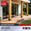 6''x6''（Actual 5.5''x5.5''） Deck Post Base Cover Decorative Post Skirt Trim Aluminum Split 4Pack