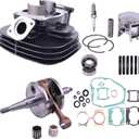 66mm Big Bore Cylinder Crankshaft Piston Rebuild Kit Compatible with Yamaha Blaster 200 YFS200 1988-2006 Gasket Bearing Oil Seal Top End Kit