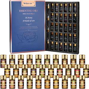 Essential Oils Set-Essential Oils-Perfect for Diffuser, Humidifier,Aromatherapy, Massage,Soap Making,Skin & Hair Care,30x5 ml (0.17 Fl Oz (Pack of 30)