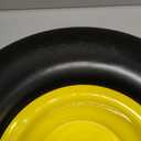 GICOOL Flat Free Lawn Mower Tire and Wheel with Bearing Bore 3/4" or 5/8", 13x5.00-6 Smooth Tread Tire, 3.25"-5.9" Centered Hub, 2 PCS