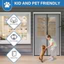 Upgraded PET Mesh Magnetic Screen Door Stronger Than Fiberglass and Polyester,Hands Free,Keep Bugs Out,Pet & Kid Friendly,Suitable for Sliding Doors,Patio and French Doors-60" X 96"