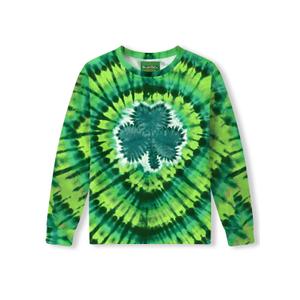 Unisex Kids St. Patrick's Irish Shamrock Sweatshirt Long Sleeve Lucky Saint Shirt Green Clover 6 Years (S)