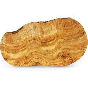 Thirteen Chefs Olive Wood Cutting Board Large 16 x 8 Inch for Charcuterie, Cheese -Wooden Serving Tray with Rustic Edge
