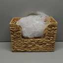 2 Pcs 14" and 12" Woven Hanging Basket for Wall, Large Hanging Wall Basket, Water Hyacinth Storage Baskets with Handles File Organizer Magazine Holder for Home, Office, Farmhouse