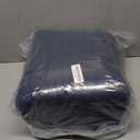 WDCOZY 100% Cotton King Size Quilt Set - Navy Blue Striped Pick Stitch Soft Lightweight Bedspread, Textured Like Linen, Farmhouse Country Rustic Coverlet, Shabby Chic Gauze Bedding, 3 Pieces (King (106"x96"))