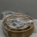 Boho Semi Flush Mount Ceiling Light Rattan Ceiling Light 18" Farmhouse Ceiling Lamp with Natural Hemp Rope Lampshade for Dining Room Living Room Bedroom Kitchen