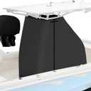 T-Top Center Console Boat Cover, Heavy Duty 1200D Waterproof T Top Console Cover with Motor Cover, UV Resistant Polyester T-Top Boat Cover, Black(60" L x 48" W x 66" H)