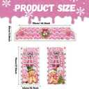 2 x 3 Pcs Pink Large Christmas Gingerbread Door Stickers Peppermint Gingerbread Candy Door Decal for Party Decoration Xmas Theme Supplies Window Floor Clings Wall Decals