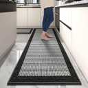 PADOOR Extra Large Kitchen Runner Rugs and Mats 2PCS, 2.5'x6'+20"x32",Black
Non Slip Stain Resistant Kitchen Mats for Floor, Machine Wahable Absorbent Long Rugs for Sink, Laundry & Entryway,Sets of 2