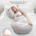 VEVOR Pregnancy Pillow, C-Shaped Full Body Maternity Pillow for Sleeping, Ultra-Soft and Breathable Pregnant Support Pillows with Removable & Washable Cover, Perfect for Back, Belly, Hip, Legs Relief