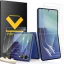 2+2 Pack For Samsung Galaxy Z Flip 7 Screen Protector[4.1 Inch] Tempered Glass Outer+[6.9 Inch] Flexible Soft Film Inner, AntiBubble, HD Clear Anti Scratch with Z Flip 7 Screen Protector