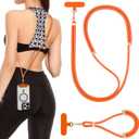 VVAAGG Cell Phone Lanyard for iPhone: Crossbody Phone Strap and Wrist Strap Most iPhone and Android Smartphones (Orange)