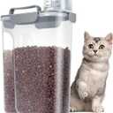 TBMax Large Cat Food Storage Container, Portable Dog Food Container with Upgraded Large Spout and Cup, Travel Pet Food Storage Dispenser for Small Animal Kibble Storage, Bird Seed Container - Grey (Dark Grey 6Qt)