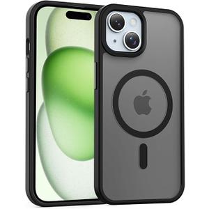 Temdan for iPhone 15 & iPhone 14 & iPhone 13 Case Compatible with Magsafe, Anti-Yellowing, Military-Grade Protection, Shockproof Slim Magnetic Phone Case Cover, Black