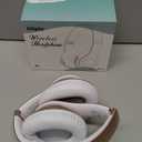 Uliptz Wireless Bluetooth Headphones, 65H Playtime, 6EQ Sound Modes, HiFi Stereo Over Ear Headphones with Microphone, Foldable Bluetooth 6.0 Headphone for Travel/Office/Cellphone/PC (Rose Gold) (Standard)