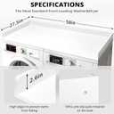 Gashell Washer Dryer Countertop, 27.5" x 58" Bamboo Washer and Dryer Countertop for Laundry Room Organization(White), Plus