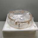 36" Modern Crystal Chandelier Ceiling Fan with Lights and Remote Dimmable LED Invisible Fandelier with Memory Function Flush Mount Crystal Fandeliers for Dining Room Bedroom,Gold