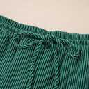 SELINK Christmas Pajamas for Women JOLLY Corded Long Sleeve Top and Pants Matching Lounge Set with Pockets (Medium, Green)