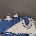 HORIMOTE HOME Boho Style Queen Quilt Set Blue Bohemian Floral Quilt Beddding Set, Soft and Lightweight Bedspread for All Season, Full Size Bed Coverlet with 2 Matching Pillow Shams (3 Pieces)