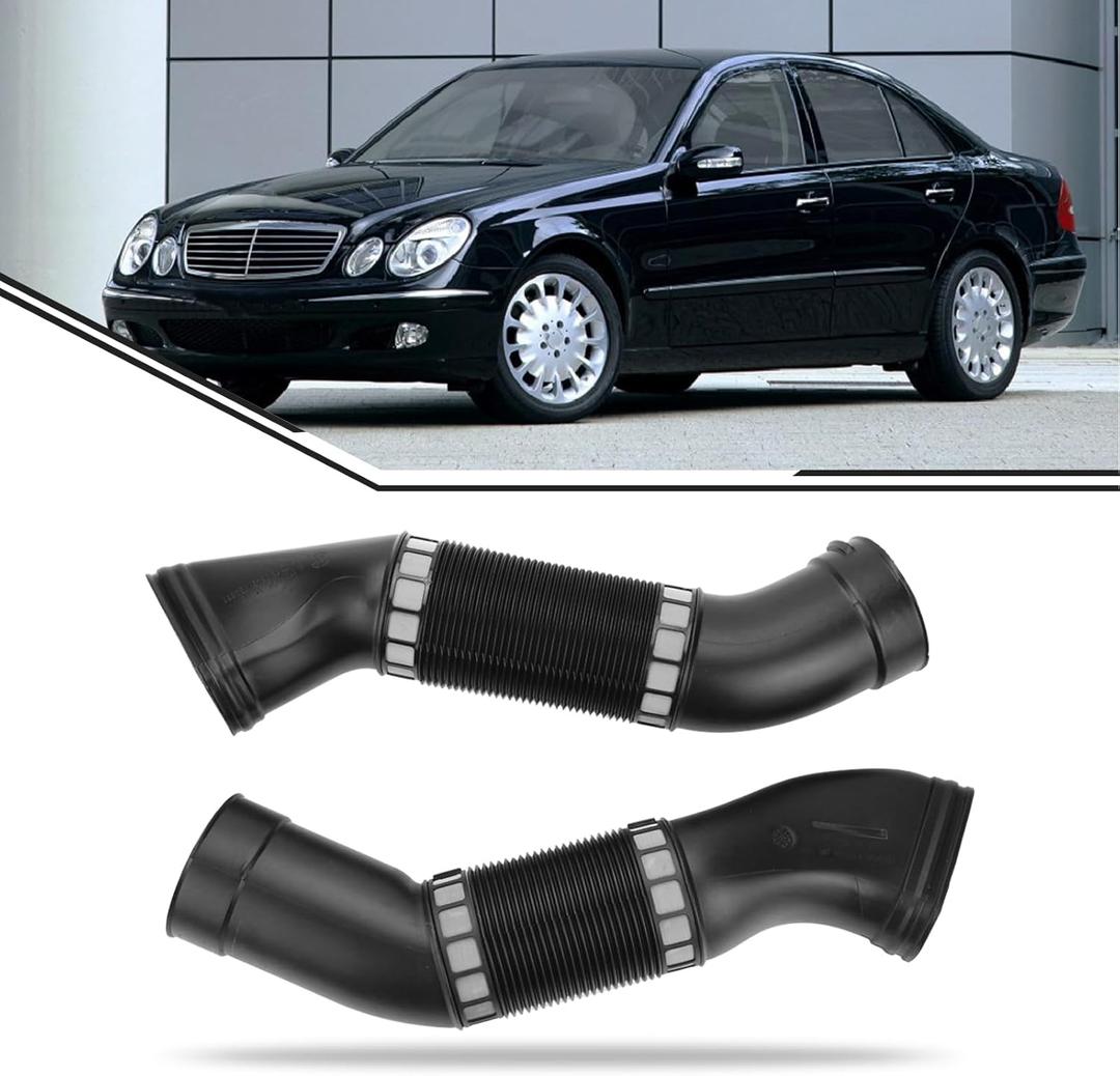 Pair of Air Intake Inlet Duct Tube Hose 1120943482 + 1120943582 Compatible with Mercedes Benz E320 3.2L 2003-2005