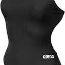 ARENA Women's Performance Solid Team Challenge Swimsuit (30, Black/White)