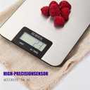 Food Kitchen Scale High-Precision Digital Scale Accurate Weighing for Baking & Cooking Enthusiasts(Shiny Black)
