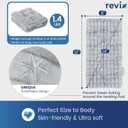 REVIX Microwave Heating Pad, 6 * 12" Multipurpose Heating Pad Microwavable with Flaxseeds for Muscles, Moist Heat Pack for Neck, Back, Knee, Gray