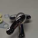 Sink Mixing Valve Switch Bathroom Accesories Stainless Steel Sink Mixer Tap Valve Tool Double-Hole Hot and Cold Water Faucet Bathroom(Zinc Alloy)