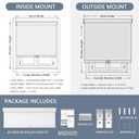 AOSKY Blackout Roller Shades Cordless Blinds for Windows, Free-Stop Shades with Valance, Thermal Insulated Fabric, UV Protection, Natural Woven Blinds for Home and Office (31" W x 72" H, White)
