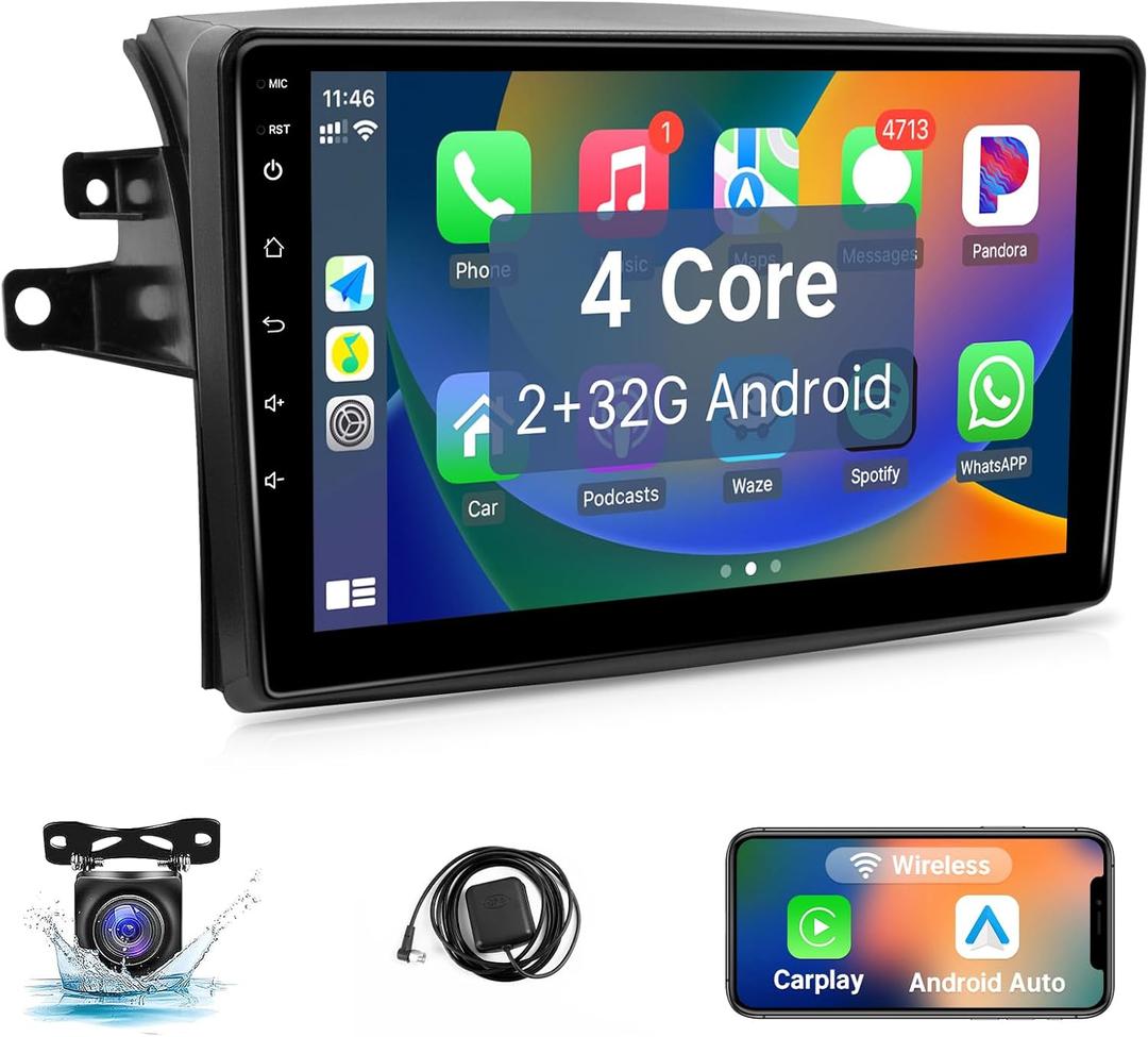 Leadfan Car Radio for Toyota Sienna 2004-2010 Stereo Upgrade with Wireless CarPlay Android Auto, 9'' IPS TouchScreen In-Dash GPS Navigation Bluetooth WIFI SWC MirrorLink FM Voice Control Backup Camera
