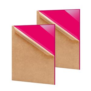 2 Pack 12'' x 16'' Opaque Pink Acrylic Sheet, 3mm Thick Acrylic Plastic Sheets Plexiglass Boards for Laser Cutting and DIY Craft Projects
