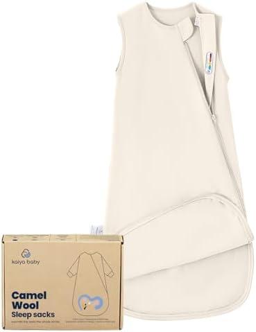 kaiya baby Unisex Sleeping Bag for Babies and Toddlers 0.5 Tog Sleep Sack 6-18 Months, Newborn Sleep Sack, Wearable Blanket Baby, One Piece Sleeveless, Gifts for Baby, Cream