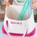 Extra Large American Mahjong Empty Bag 25.2 x 14.17 x 9.06 Inches Mahjong Tile Bag for Game Players Mah Jong Lover Gifts(Pink)