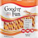 Good 'n' Fun Twists Long-Lasting Dog Treat Made With Real Protein, 35 Count (EXP 01/28/28)