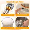 7.4QT Electric Dough Mixer with Ferment Function, Large Capacity Dough Maker Machine, 304 Stainless Steel Bowl,Face-Up Touch Panel, Timer Control, Commercial & Household Bread Mixer for Pizza