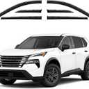 Shatterproof Out-Channel Window Deflectors for Nissan Rogue 2021-2025, Rain Guards, Window Visors for Cars, Vent Deflector, Car Accessories, 6 pcs (for Rogue 21-25 6-Piece Chrome)