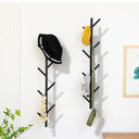 Modern Heavy Duty Coat Hanger Set of 2 - Wall Mount Hat Rack for Cowboy Hats, Baseball Caps & Jackets - Black Metal Coat Stand