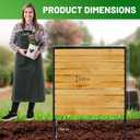 3 Panels No-Dig Wooden Privacy Fence Screen 42.1"x39.8" Outdoor AC & Trash Bin Cover for Patio