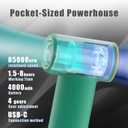 2 x Handheld Portable Turbo Fan, 85000RPM Super High-speed Fan with 4-speed, 4000mAh, USB-C Rechargeable Personal Battery Operated, Mini Small Pocket Design for Travel/Outdoor/Vacation/Concert/Gift, Green