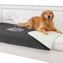 Tuffeel Waterproof Couch Cover for Dogs Washable, Anti-Slip Back Dog Bed Blanket Pet Chair Sofa Furniture Protector(52x82 Inches, Black)