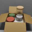 DIMBRAH Overnight Oats Containers with Lids,16oz Glass Jars with Lids - Set Of 4, Practical Oatmeal Container to Go, Chia Seed Pudding Jars, Baby Food Containers (4-pack - red, green, gray, white)