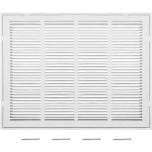 VEVOR Return Air Filter Grille, Fits W24 x H18 Inch Duct Opening, Filter Not Included, Return Air Vent Cover for Wall, Powder-Coated Steel Return Air Grill Detachable Face/Door for 1 inch Filters